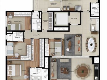 159 m 4 dormitrios 2 suites