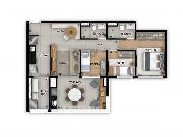Planta 82 m� 3 dorms