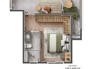 Planta 1 dormit�rio 33 m� final 9
