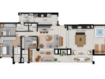 Planta 181 m� 3 suites - Penthouse