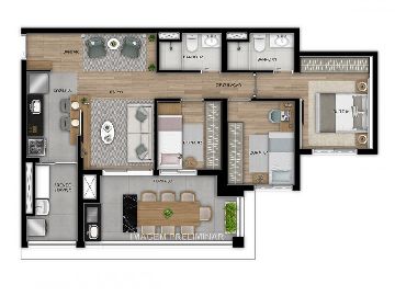 Planta 85 m� 3 dorms