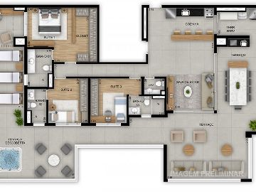 Planta penthouse 235 m�