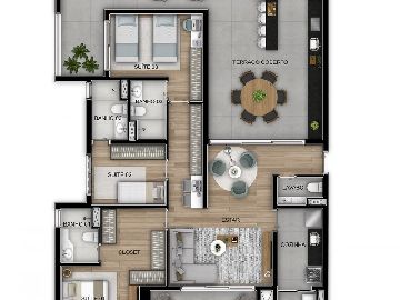 Planta Penthouse 192 m�