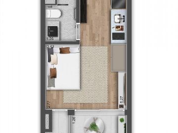 Planta studio 26 m�