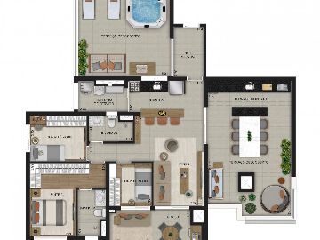 Planta 157 m� penthouse