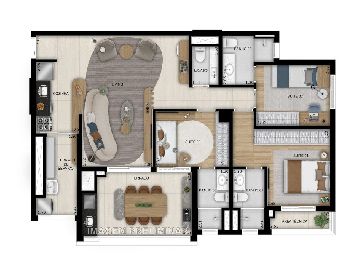 Planta 103 m� 3 suites