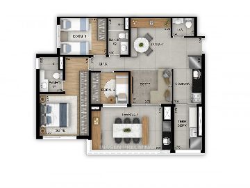 Planta 90 m� 3 dorms