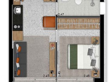 Apartamento 1 dormit�rio
