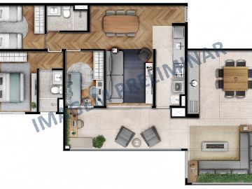 Planta Penthouse 122 m�