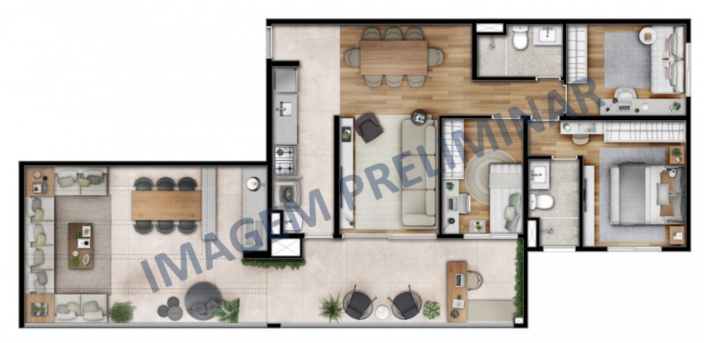 Planta Penthouse 117 m²