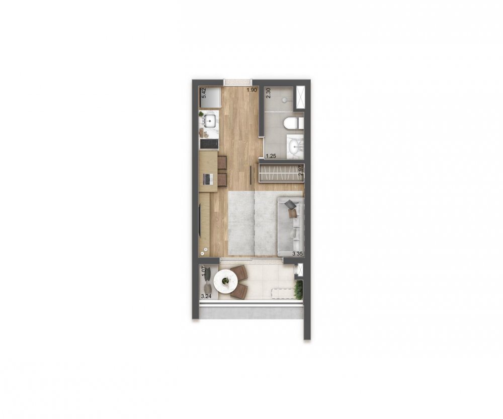 Studio 25 m� residencial