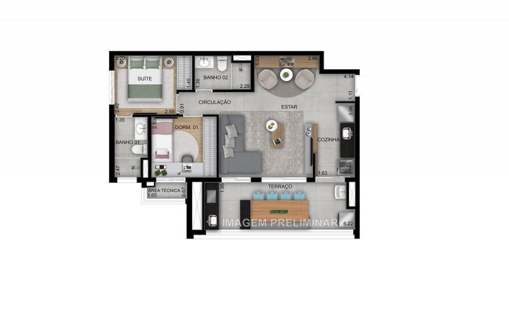 Planta 69 m� op��o