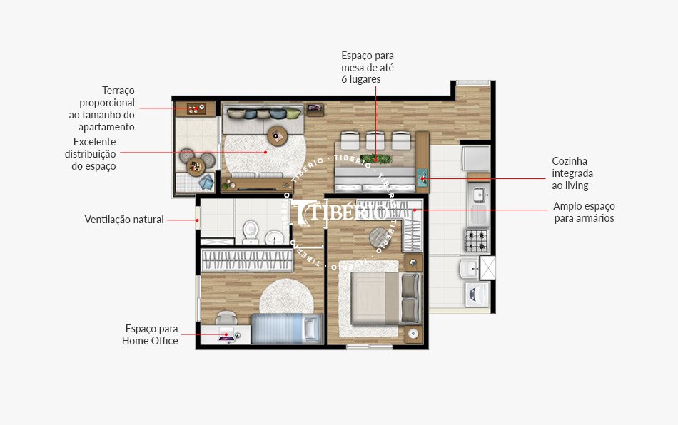 Planta 2 dorms com su�te