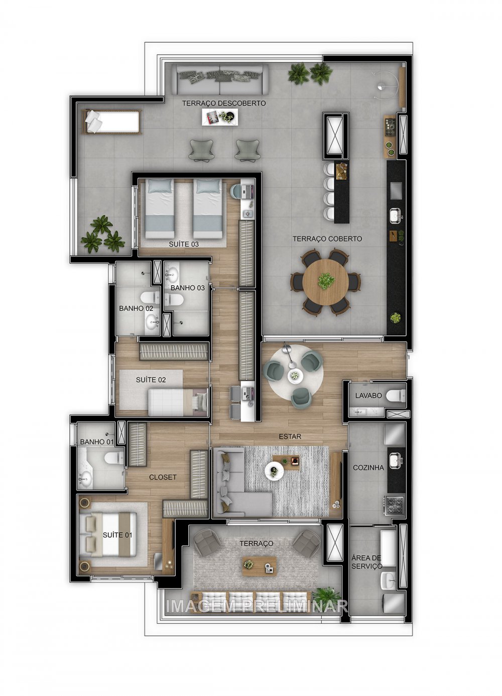 Planta 192 m² penthous