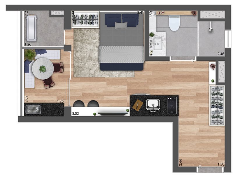 Planta 29m²