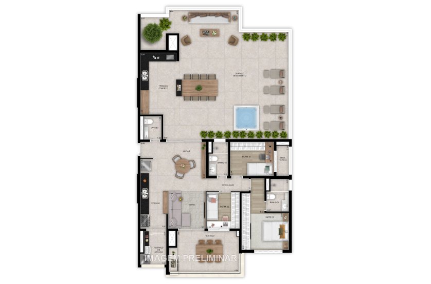 Planta 194 m² penthouse