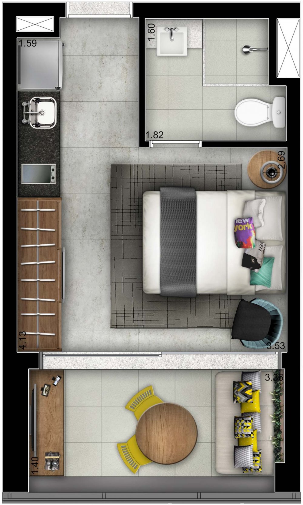 Planta Studio 24 m�