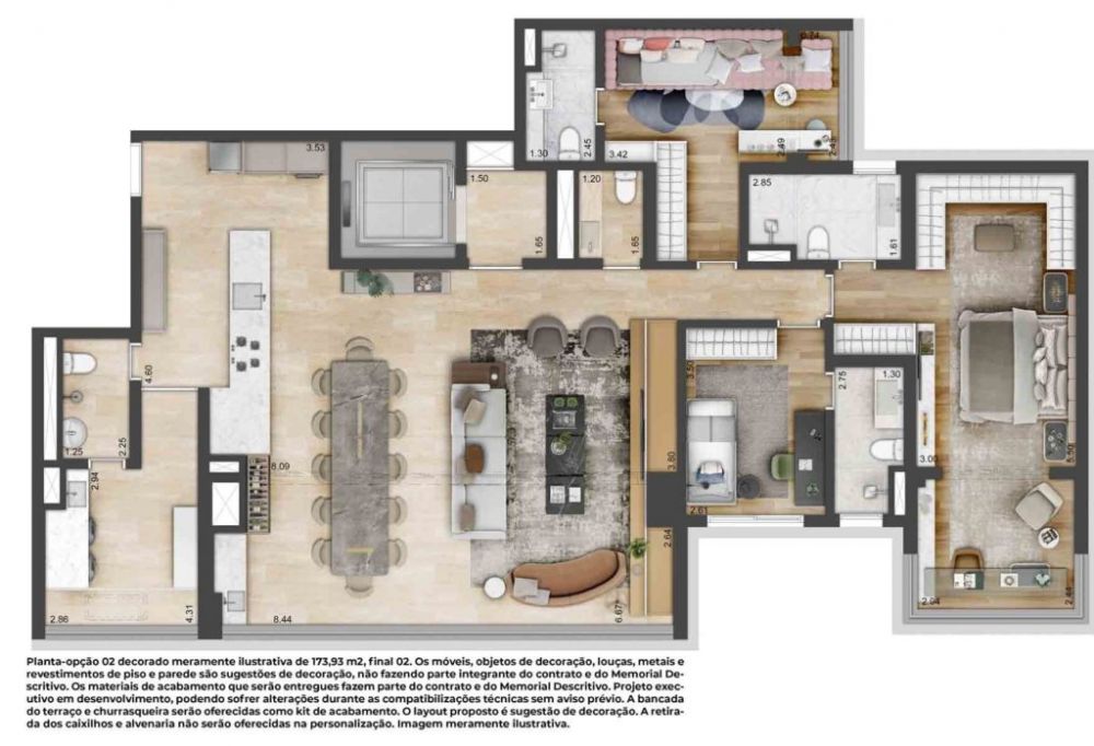 Planta 173 m� - One Park Perdizes