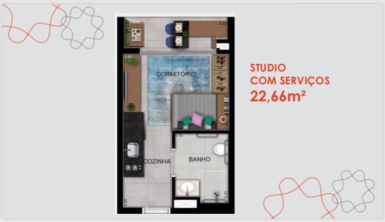 Studio com servi�o