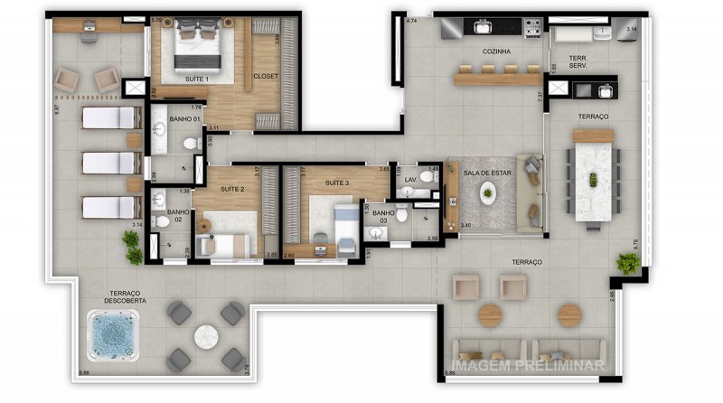 Penthouse 235 m²