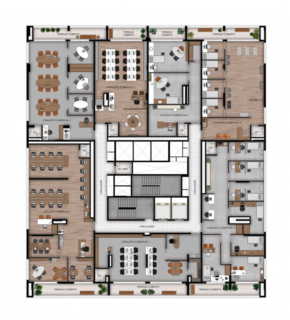 Planta complexo comercial