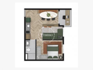 Planta 1 dorm 35 m