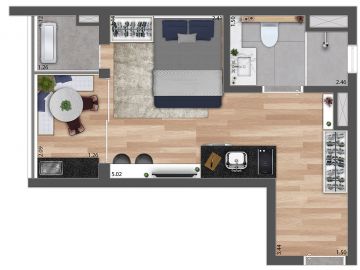 Planta 29 m 2