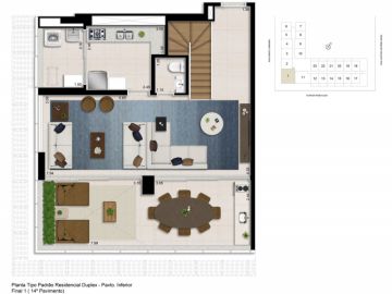 Planta inferior do Duplex