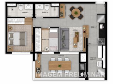 Planta 2 dorms 70 m opo