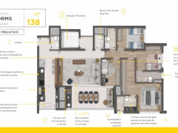 Planta 138 m 4 dormitrios 