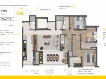 Planta 138 m 4 dormitrios 